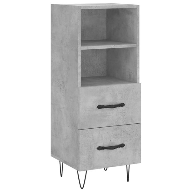 Senkki betoninharmaa 34,5x34x90 cm tekninen puu (28664)