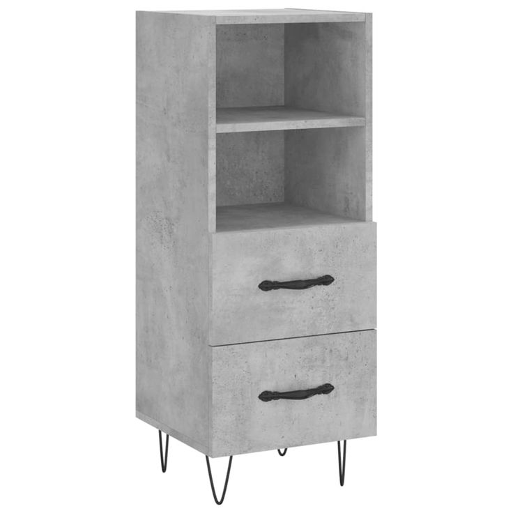 Senkki betoninharmaa 34,5x34x90 cm tekninen puu (28664)