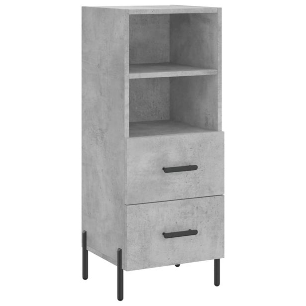 Senkki betoninharmaa 34,5x34x90 cm tekninen puu (28680)
