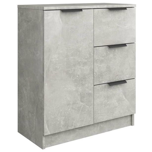 Senkki betoninharmaa 60x30x70 cm tekninen puu (11083)