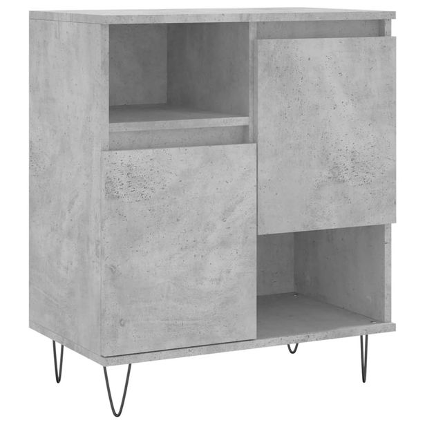 Senkki betoninharmaa 60x35x70 cm tekninen puu (31192)