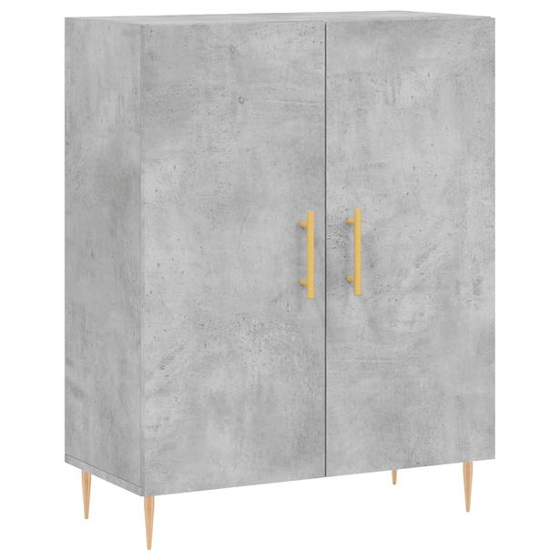 Senkki betoninharmaa 69,5x34x90 cm tekninen puu (27712)