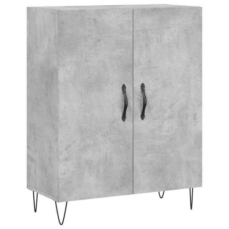Senkki betoninharmaa 69,5x34x90 cm tekninen puu (27720)