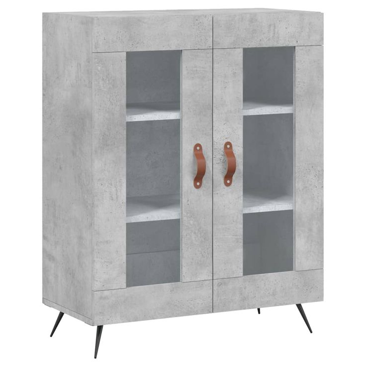 Senkki betoninharmaa 69,5x34x90 cm tekninen puu (27760)