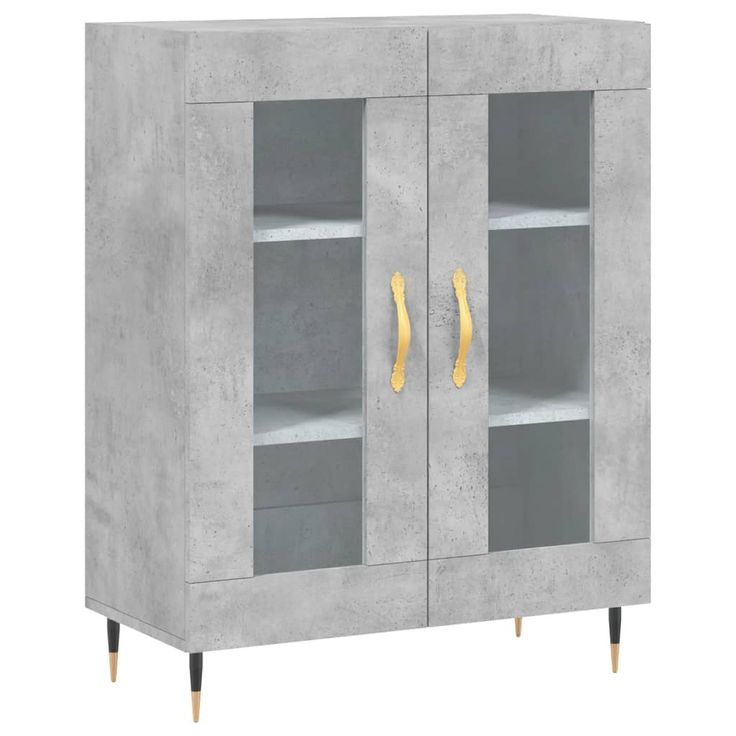 Senkki betoninharmaa 69,5x34x90 cm tekninen puu (27768)