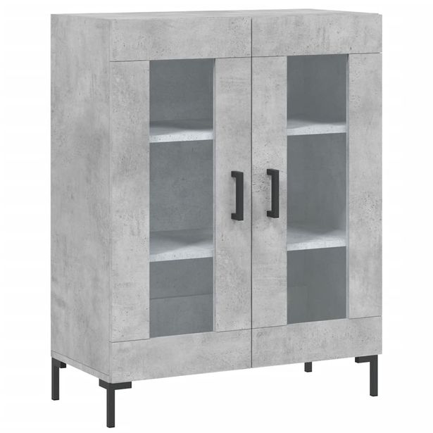 Senkki betoninharmaa 69,5x34x90 cm tekninen puu (27792)