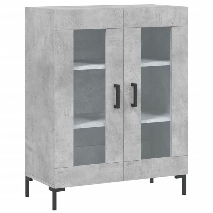 Senkki betoninharmaa 69,5x34x90 cm tekninen puu (27792)