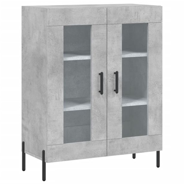 Senkki betoninharmaa 69,5x34x90 cm tekninen puu (27800)