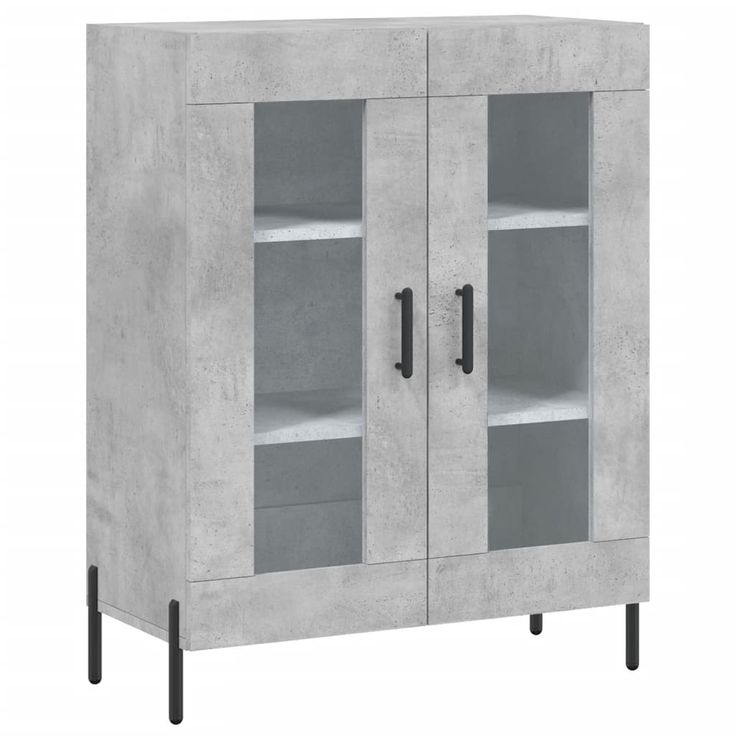 Senkki betoninharmaa 69,5x34x90 cm tekninen puu (27800)