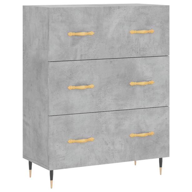 Senkki betoninharmaa 69,5x34x90 cm tekninen puu (27832)