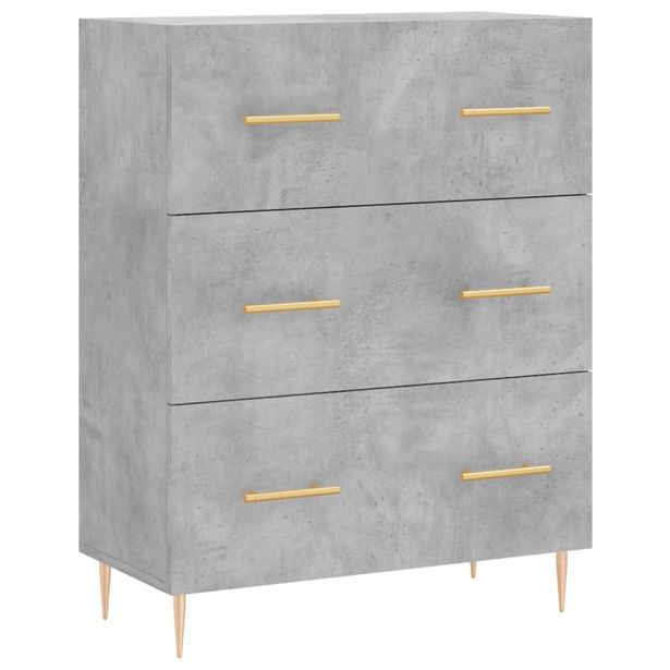 Senkki betoninharmaa 69,5x34x90 cm tekninen puu (27840)