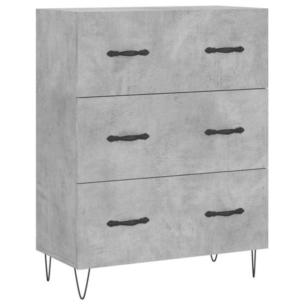 Senkki betoninharmaa 69,5x34x90 cm tekninen puu (27848)