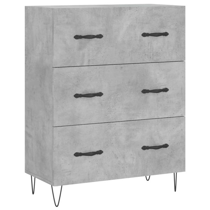 Senkki betoninharmaa 69,5x34x90 cm tekninen puu (27848)