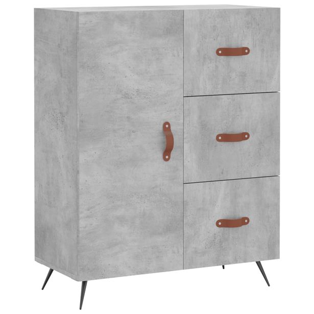 Senkki betoninharmaa 69,5x34x90 cm tekninen puu (27888)