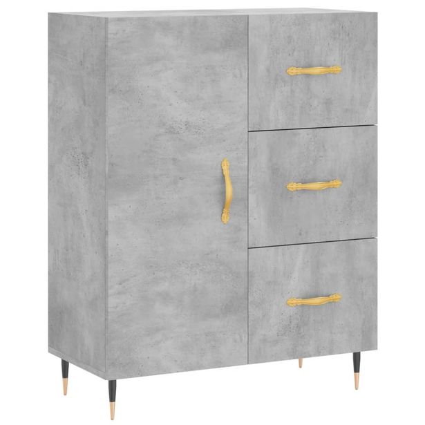 Senkki betoninharmaa 69,5x34x90 cm tekninen puu (27896)