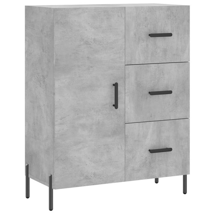 Senkki betoninharmaa 69,5x34x90 cm tekninen puu (27928)