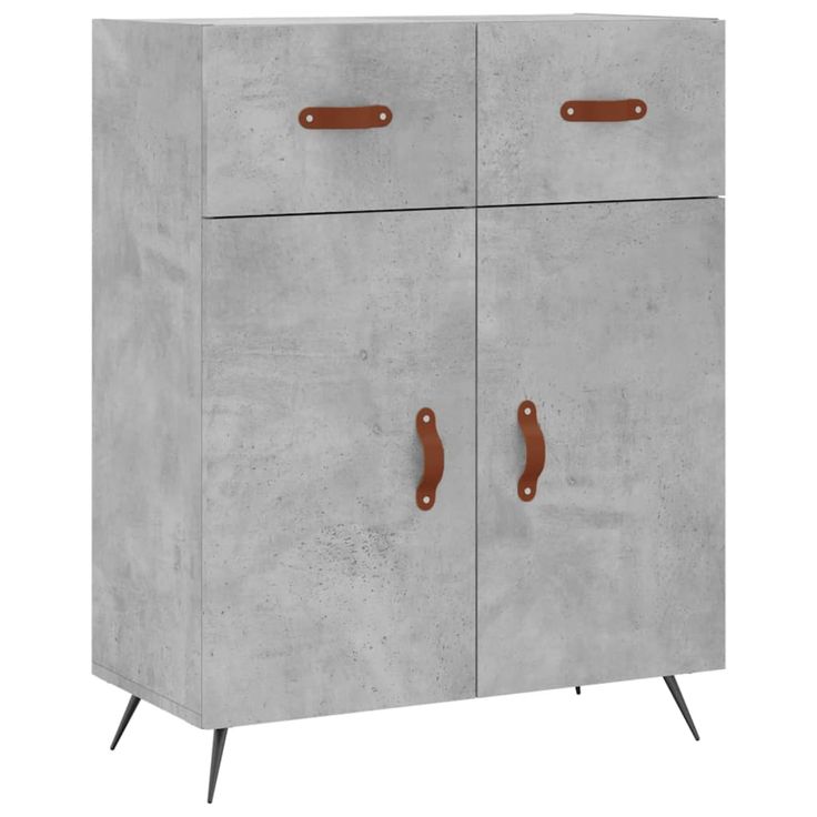 Senkki betoninharmaa 69,5x34x90 cm tekninen puu (27952)