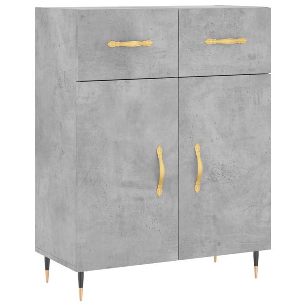 Senkki betoninharmaa 69,5x34x90 cm tekninen puu (27960)