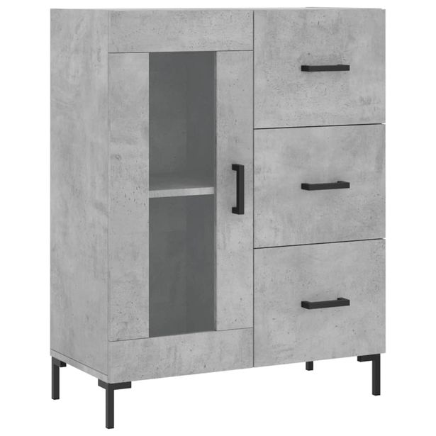 Senkki betoninharmaa 69,5x34x90 cm tekninen puu (28048)