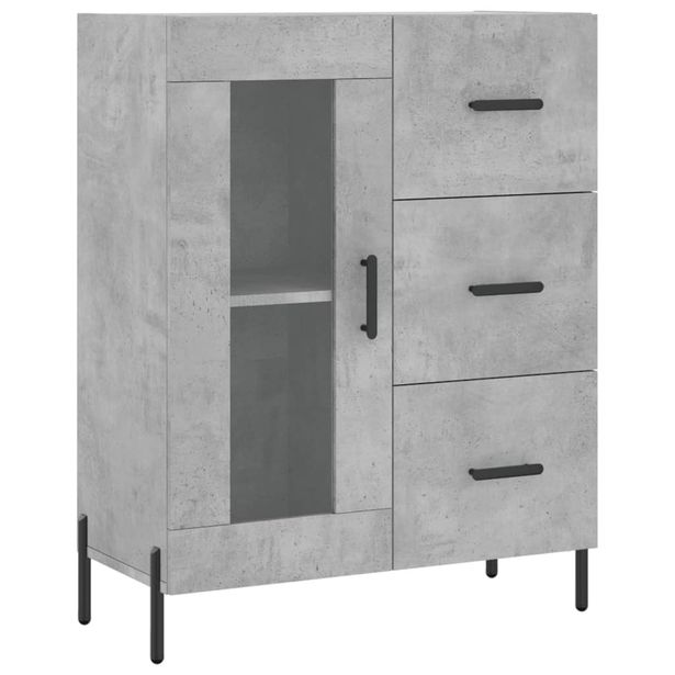 Senkki betoninharmaa 69,5x34x90 cm tekninen puu (28056)