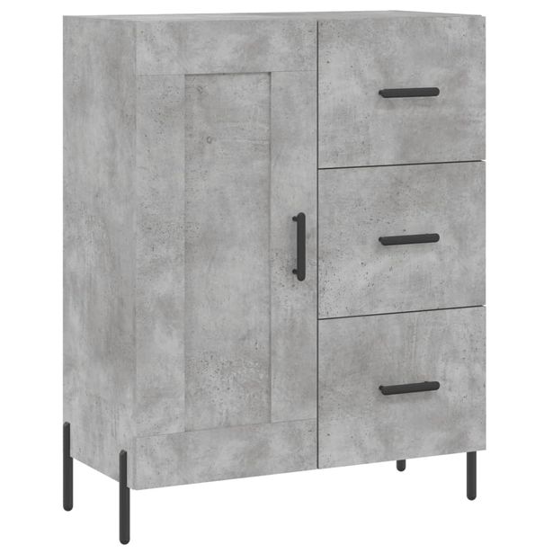 Senkki betoninharmaa 69,5x34x90 cm tekninen puu (30272)