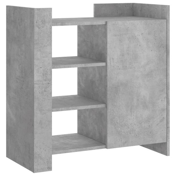 Senkki betoninharmaa 73,5x35x75 cm tekninen puu (48405)