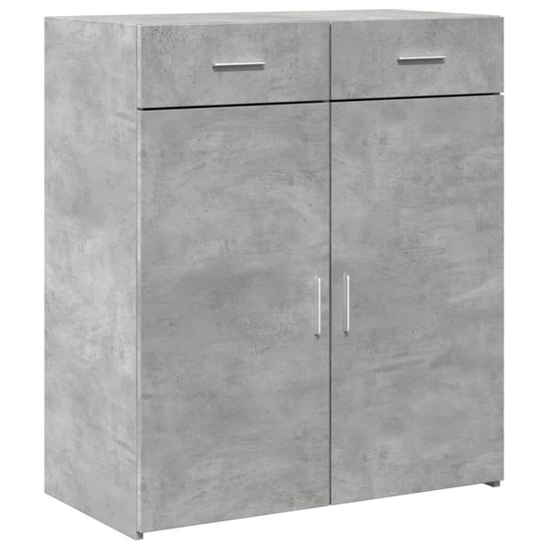 Senkki betoninharmaa 80x42,5x93 cm tekninen puu (81472)