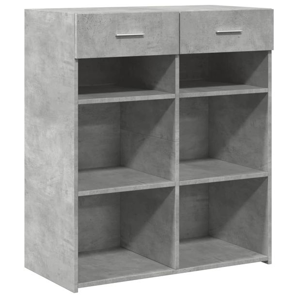 Senkki betoninharmaa 80x42,5x93 cm tekninen puu (81479)