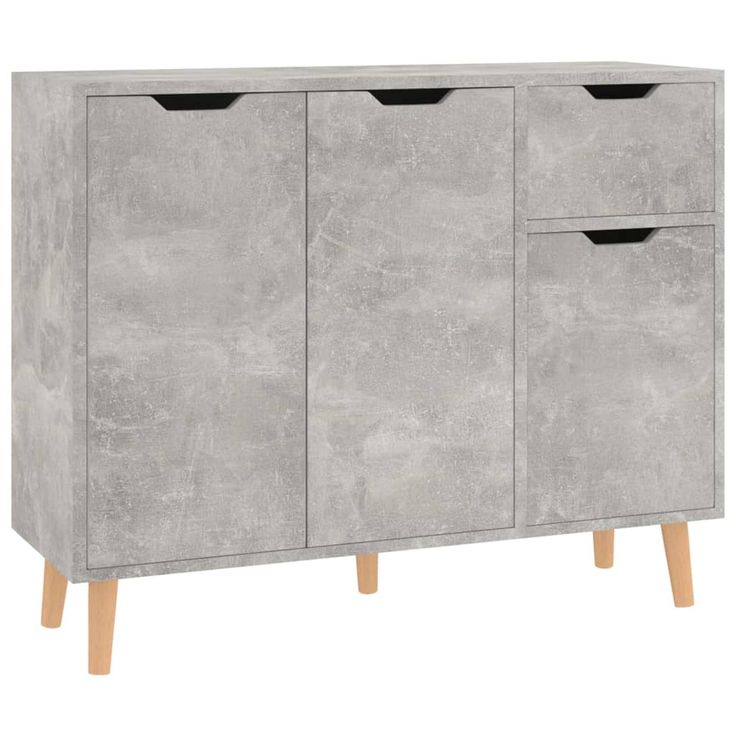 Senkki betoninharmaa 90x30x72 cm tekninen puu (26817)
