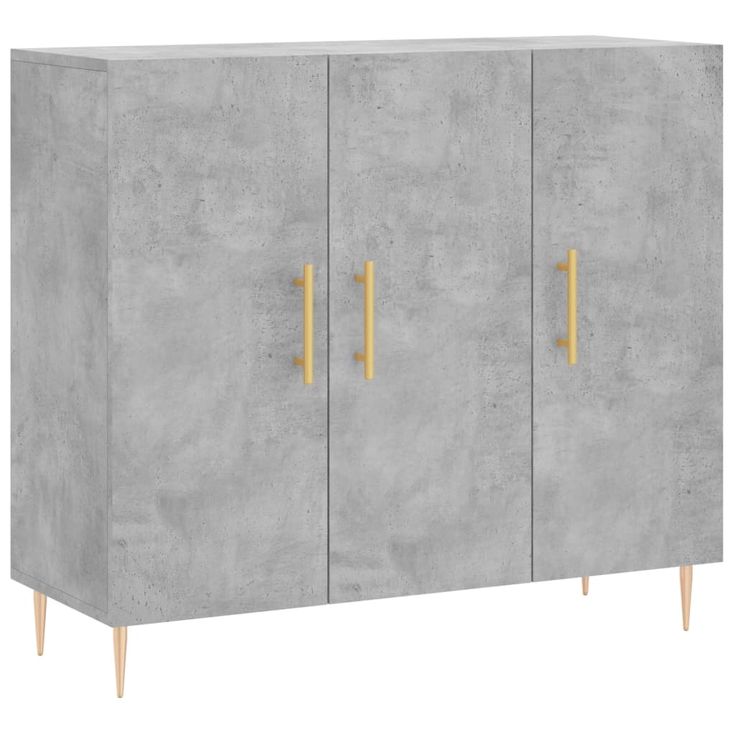 Senkki betoninharmaa 90x34x80 cm tekninen puu (28096)