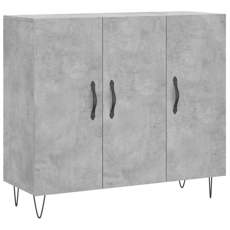 Senkki betoninharmaa 90x34x80 cm tekninen puu (28104)