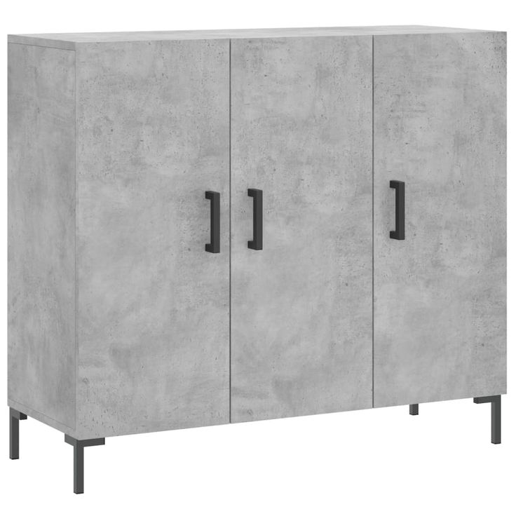 Senkki betoninharmaa 90x34x80 cm tekninen puu (28112)