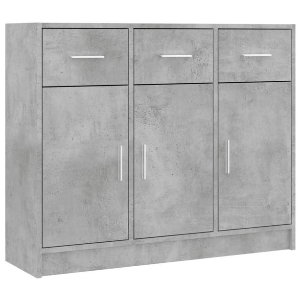 Senkki betoninharmaa 91x28x75 cm tekninen puu (23012)