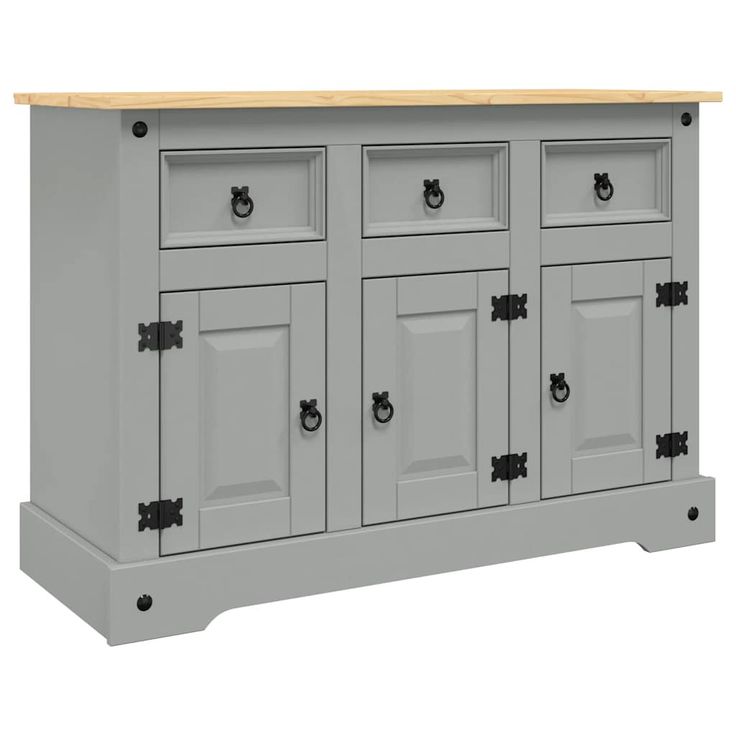 Senkki Corona harmaa 112x43x78 cm täysi Meksikon mänty (55084)