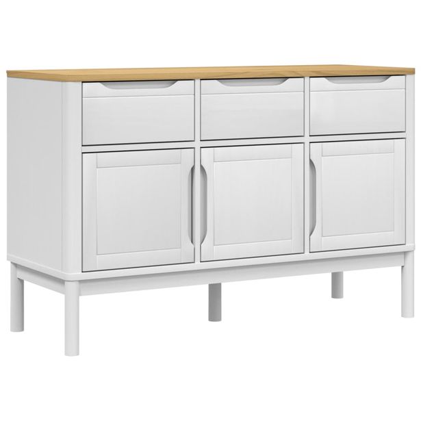 Senkki FLORO valkoinen 114x43x74 cm täysi mänty (74024)