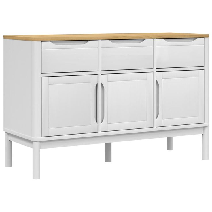 Senkki FLORO valkoinen 114x43x74 cm täysi mänty (74024)