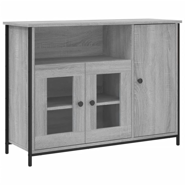 Senkki harmaa Sonoma 100x35x75 cm tekninen puu (35512)