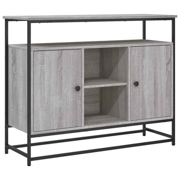 Senkki harmaa Sonoma 100x35x80 cm tekninen puu (35542)