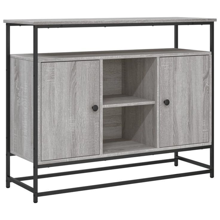 Senkki harmaa Sonoma 100x35x80 cm tekninen puu (35542)