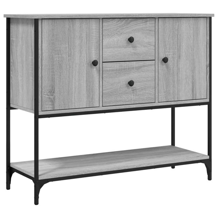 Senkki harmaa Sonoma 100x36x85 cm tekninen puu (35557)