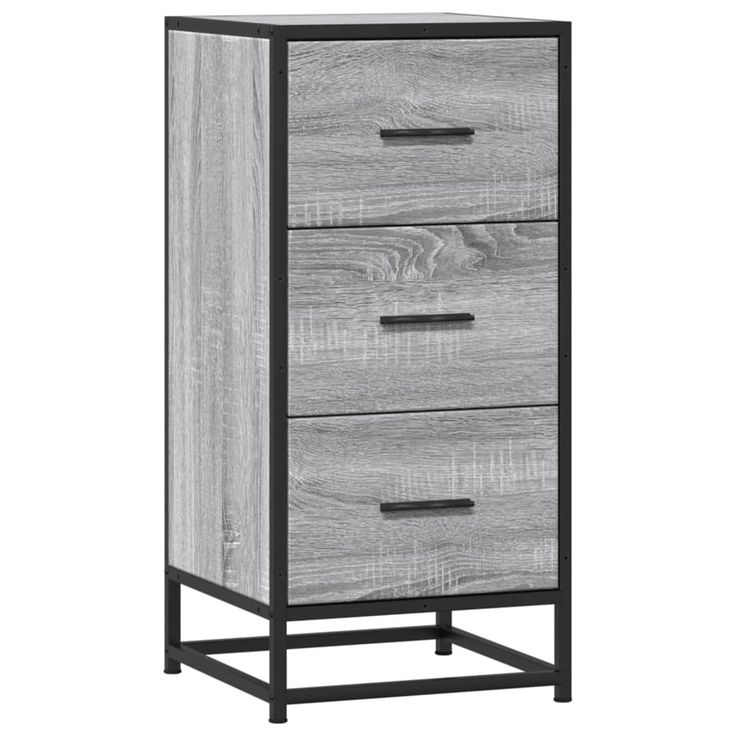 Senkki harmaa Sonoma 35,5x35x76 cm tekninen puu ja metalli (48947)