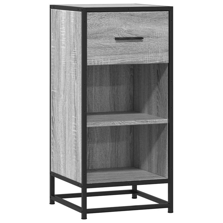 Senkki harmaa Sonoma 35,5x35x76 cm tekninen puu ja metalli (48957)