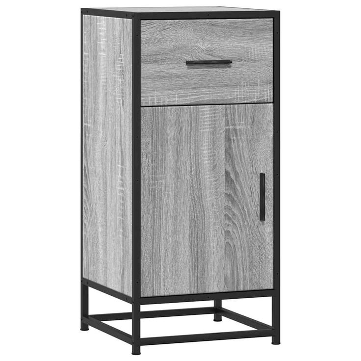Senkki harmaa Sonoma 35,5x35x76 cm tekninen puu ja metalli (48962)