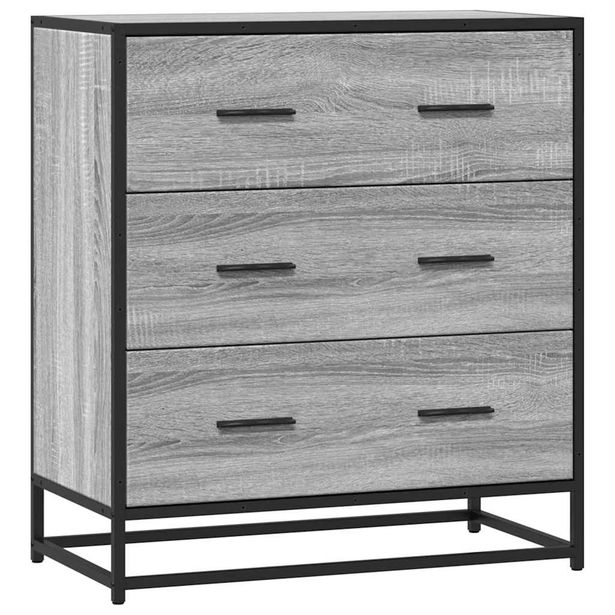 Senkki Harmaa Sonoma 68x35x76 cm Suunniteltu puu ja metalli (48972)