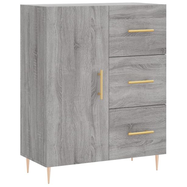 Senkki harmaa Sonoma 69,5x34x90 cm tekninen puu (27906)
