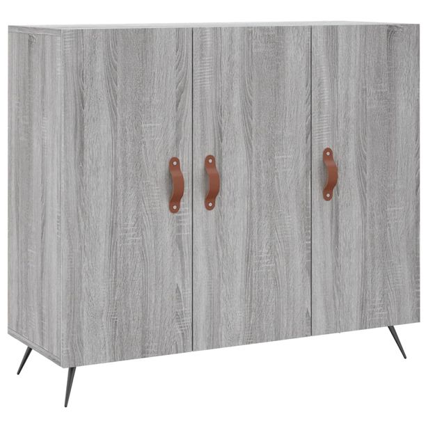 Senkki harmaa Sonoma 90x34x80 cm tekninen puu (28082)