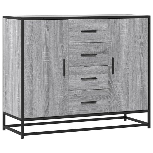 Senkki harmaa Sonoma 92x35x76 cm tekninen puu (00828)