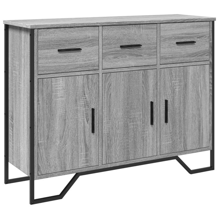 Senkki harmaa Sonoma 97x32,5x74,5 cm tekninen puu (48562)