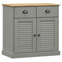 Senkki laatikoilla VIGO 78x40x75 cm harmaa täysi mänty (53204)