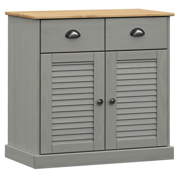 Senkki laatikoilla VIGO 78x40x75 cm harmaa täysi mänty (53204)